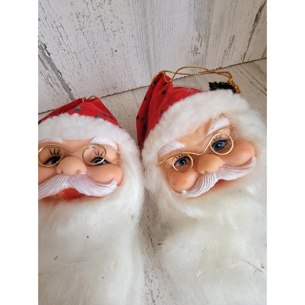 Vintage rustic Santa Claus beard set ornament unique home decor figure